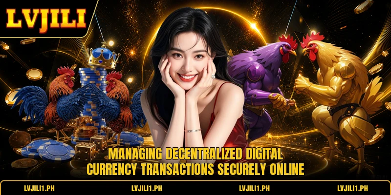 Managing decentralized digital currency transactions securely online
