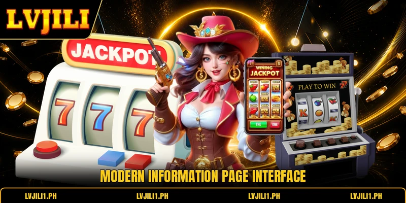 Modern information page interface