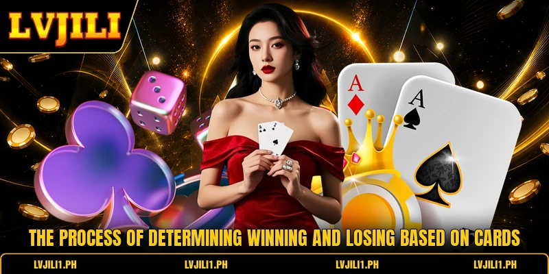 The process of determining winning and losing based on cards