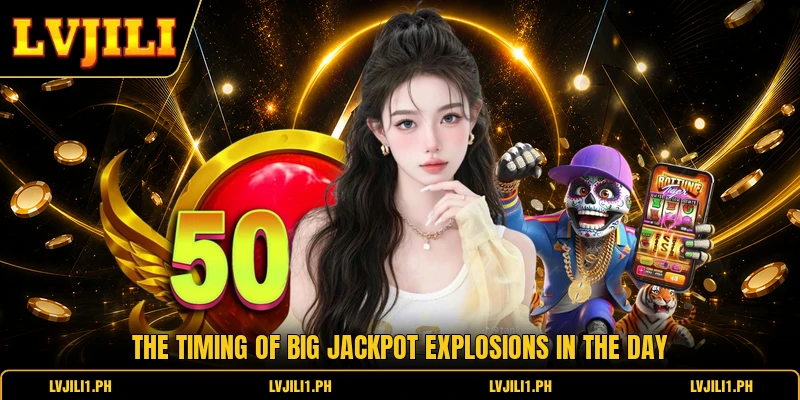 The timing of big jackpot explosions in the day